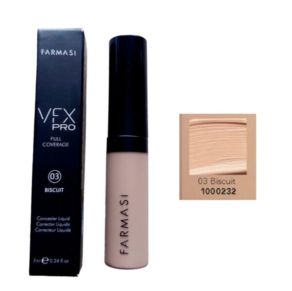 VFX Pro pilnai dengiantis skystas korektorius 03, 7 ml.