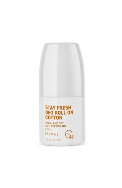 Rutulinis dezodorantas-antiperspirantas moterims Stay Fresh Deo Roll-on Cotton, 50ml. Prekės kodas: 1000786